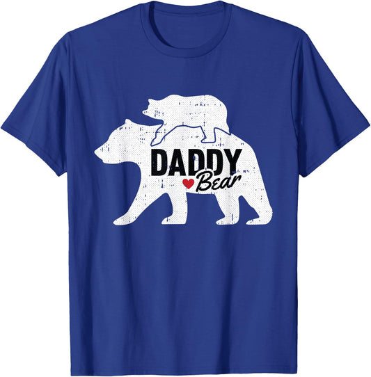 Daddy Bear Fathers Day Cute Baby Cub Papa Dad-a Pops T-Shirt - T-Shirt | Royal