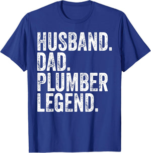 Funny Father's Day Shirt Husband Dad Plumber Legend T-Shirt - T-Shirt | Royal