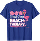 I Need Some Beach Therapy Summer Vacay Pink Flamingo T-Shirt - T-Shirt | Royal