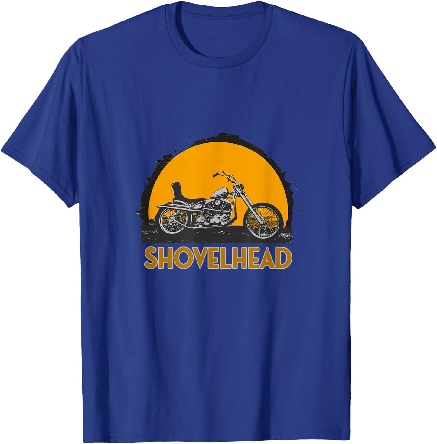Old School HD Shovelhead Chopper Bobber Motorcycle Biker T-Shirt - T-Shirt | Royal