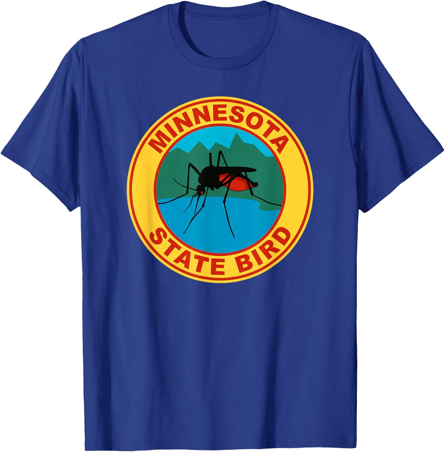 Funny Minnesota Mosquito State Bird T-Shirt - T-Shirt | Royal