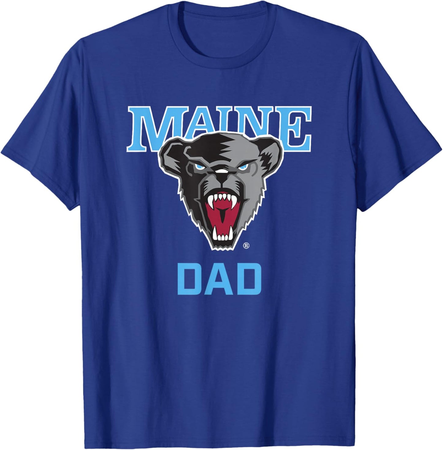 University of Maine Black Bears Arched Dad T-Shirt - T-Shirt | Royal