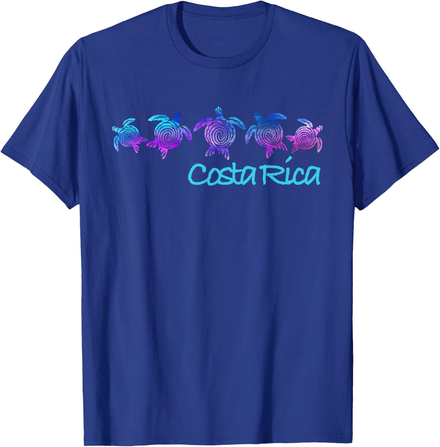 Costa Rica Beach Design/Tribal Turtle Gift T-Shirt - T-Shirt | Royal