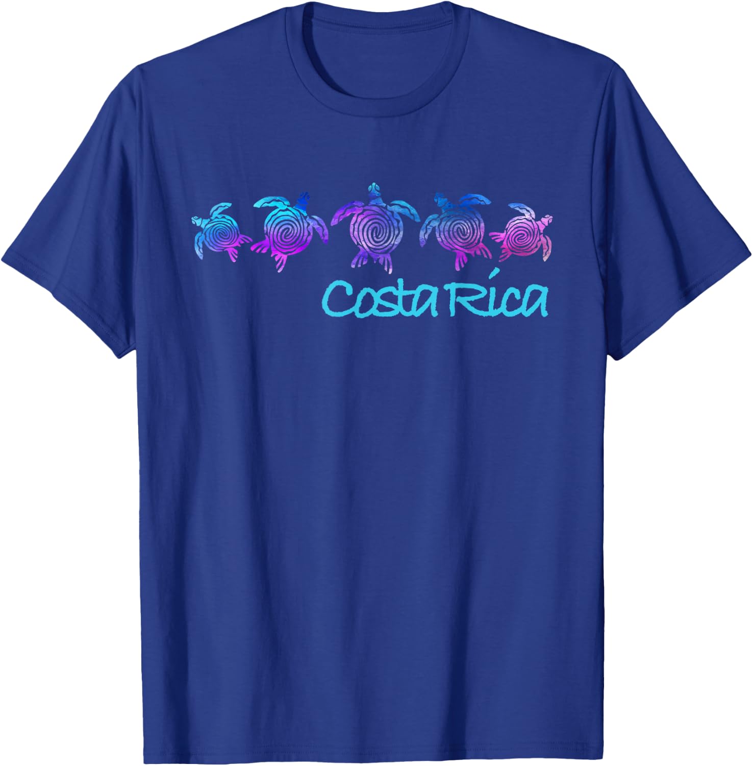Costa Rica Beach Design/Tribal Turtle Gift T-Shirt - T-Shirt | Royal
