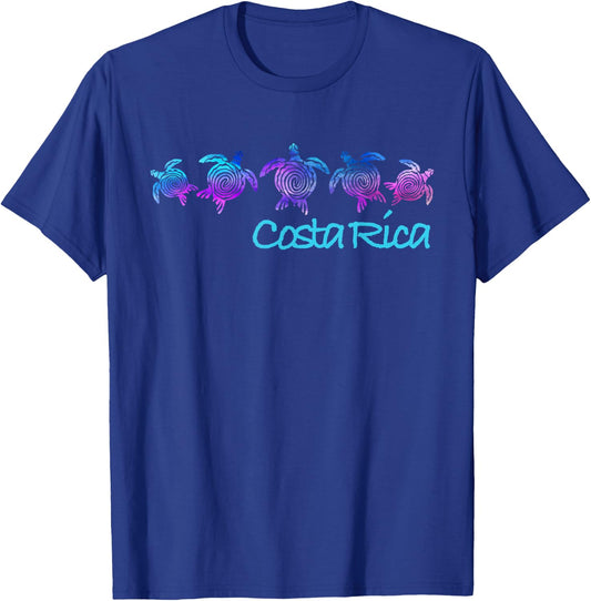 Costa Rica Beach Design/Tribal Turtle Gift T-Shirt - T-Shirt | Royal
