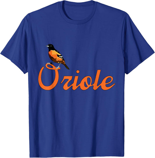 'Vintage Oriole Bird' Baltimore Favorites T-Shirt - T-Shirt | Royal