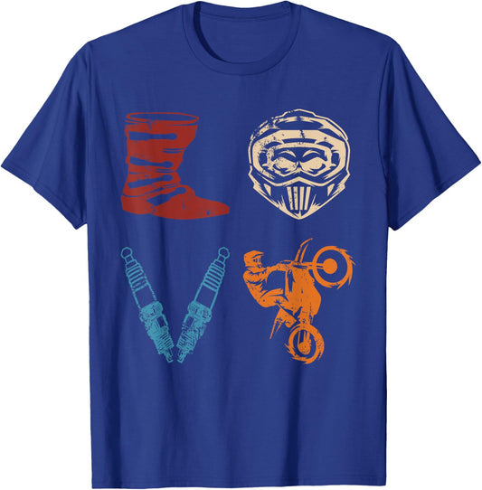 LOVE Dirt Bike Motocross Motorcycle Dirtbike Offroad Enduro T-Shirt - T-Shirt | Royal