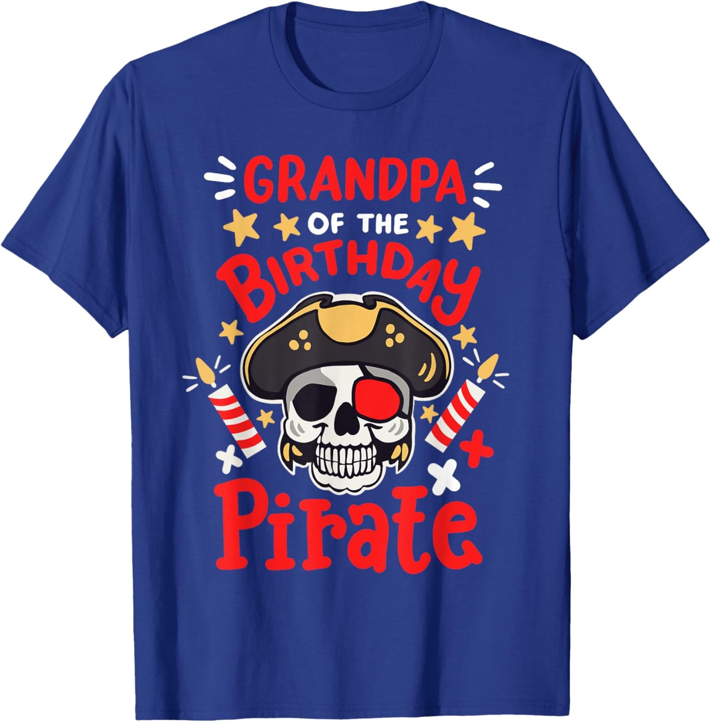 Grandpa Of The Birthday Pirate Party Family Matching Men T-Shirt - T-Shirt | Royal