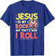 Jesus Is My Rock Bible Faith in God Religion Jesus T-Shirt - T-Shirt | Royal