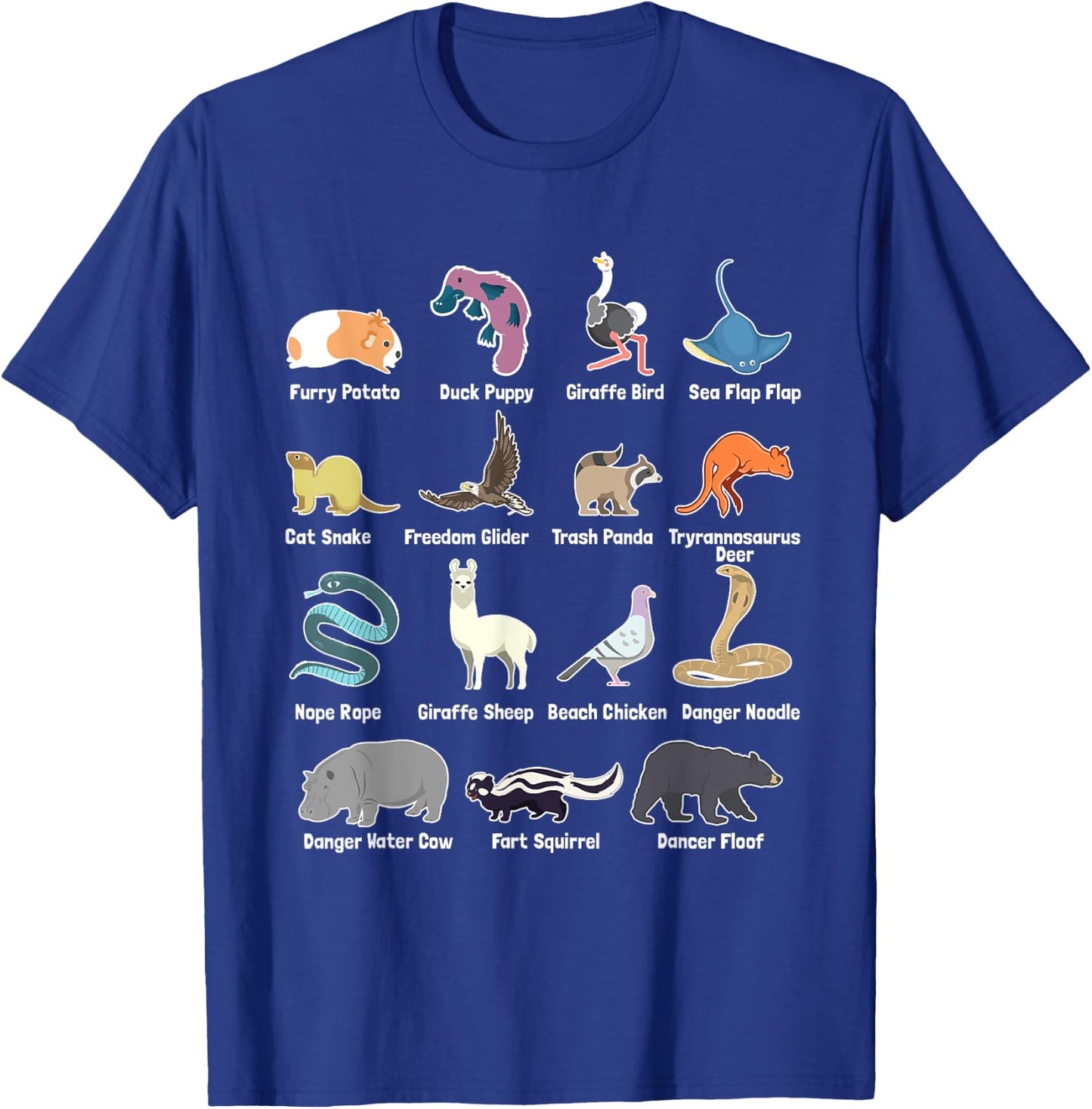 Animals Of The World - Rare Exotic Animals Funny Memes Gift T-Shirt - T-Shirt | Royal