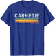 Vintage Stripes Carnegie NY T-Shirt - T-Shirt | Royal