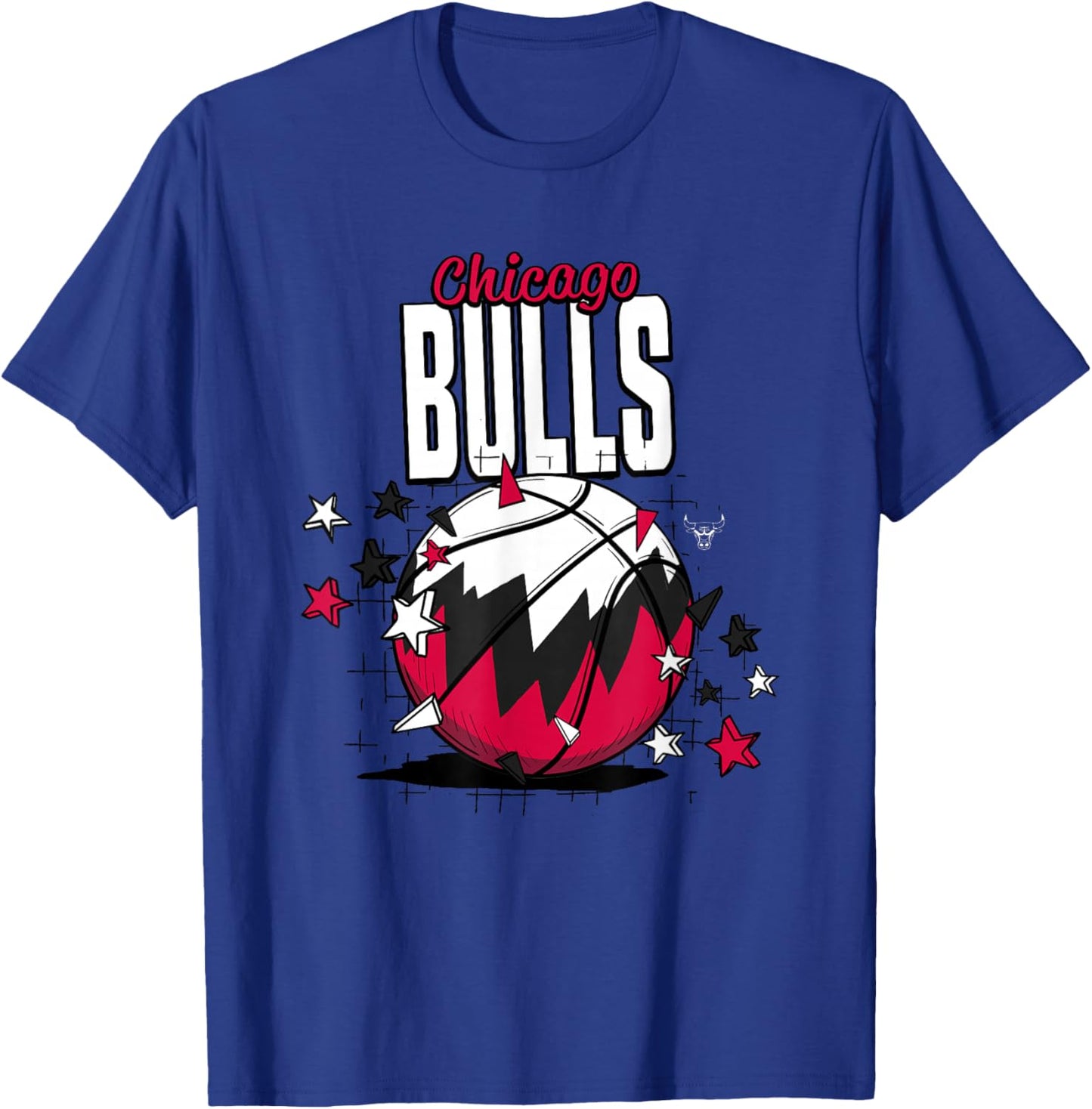 NBA Chicago Bulls Basketball Doodle Stars T-Shirt - T-Shirt | Royal