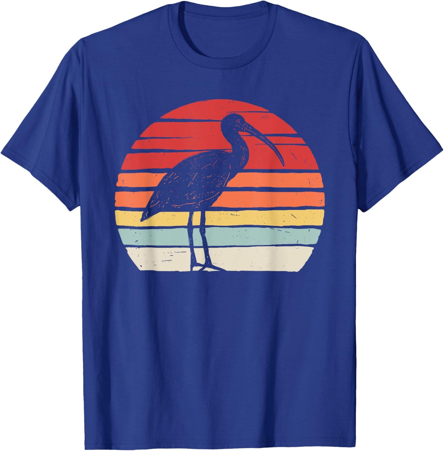 Catch Some Rays Vintage Retro Ibis Bird Graphic - Women's Adults Black Small Classic Fit Short Sleeve T-Shirt - T-Shirt | Royal