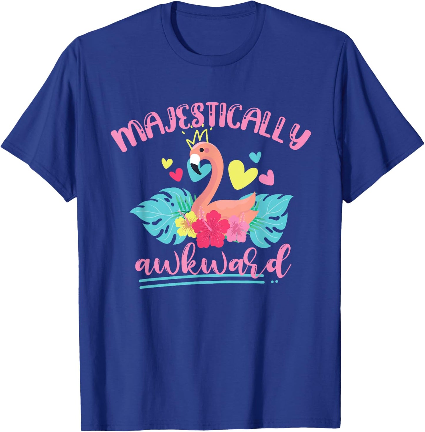 Majestically Awkward Flamingo T-Shirt - T-Shirt | Royal