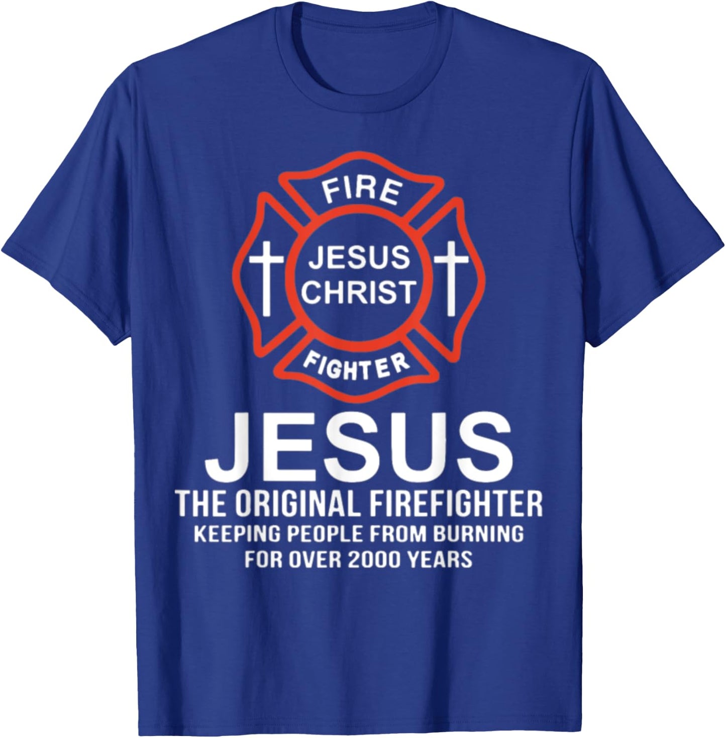 Fire Jesus Christ Fighter Jesus The Original Firef T-Shirt - T-Shirt | Royal