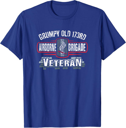 173rd Airborne Brigade Combat Team Grumpy Old Veteran T-Shirt - T-Shirt | Royal