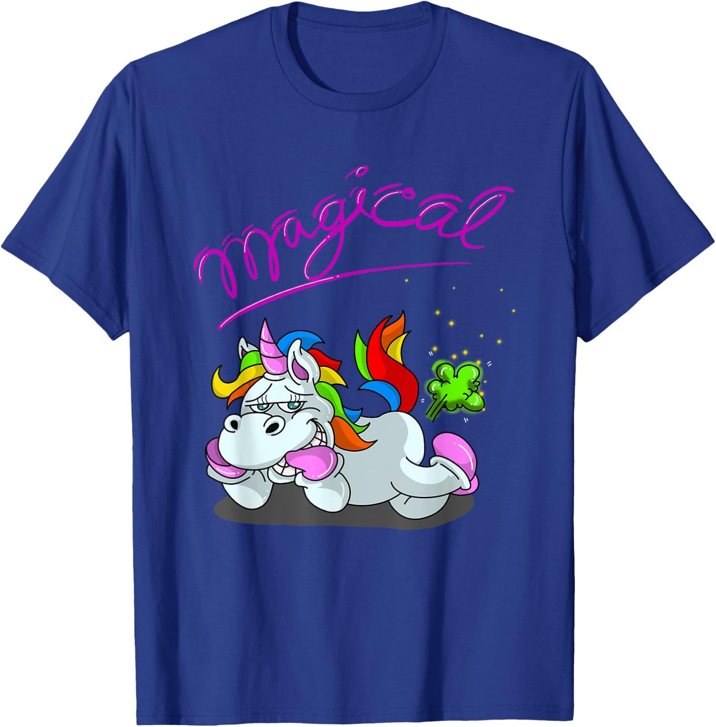 Unicorn Magical Fart | Cool Farting Horses Funny Joke Gift T-Shirt - T-Shirt | Royal