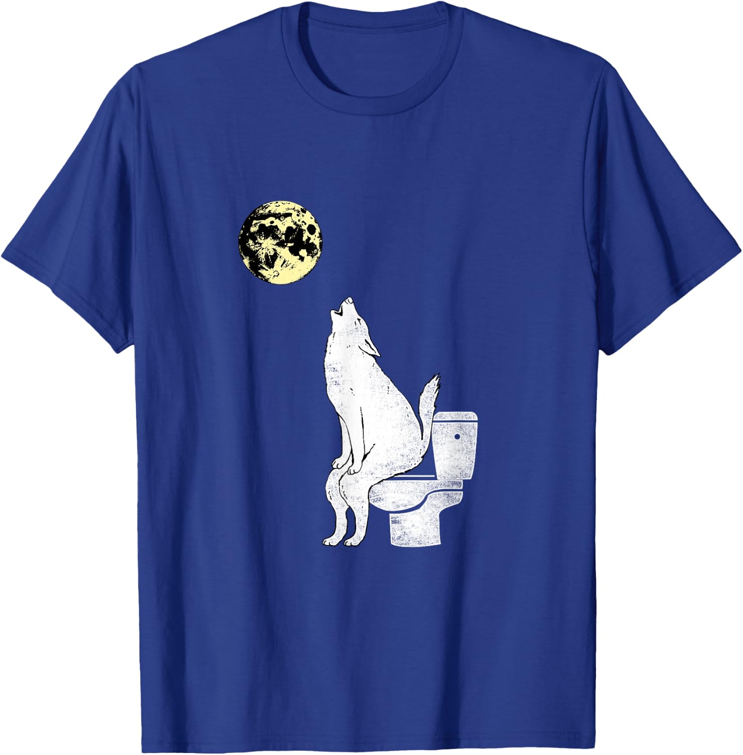 Wolf on The Toilet Gift T-Shirt - T-Shirt | Royal