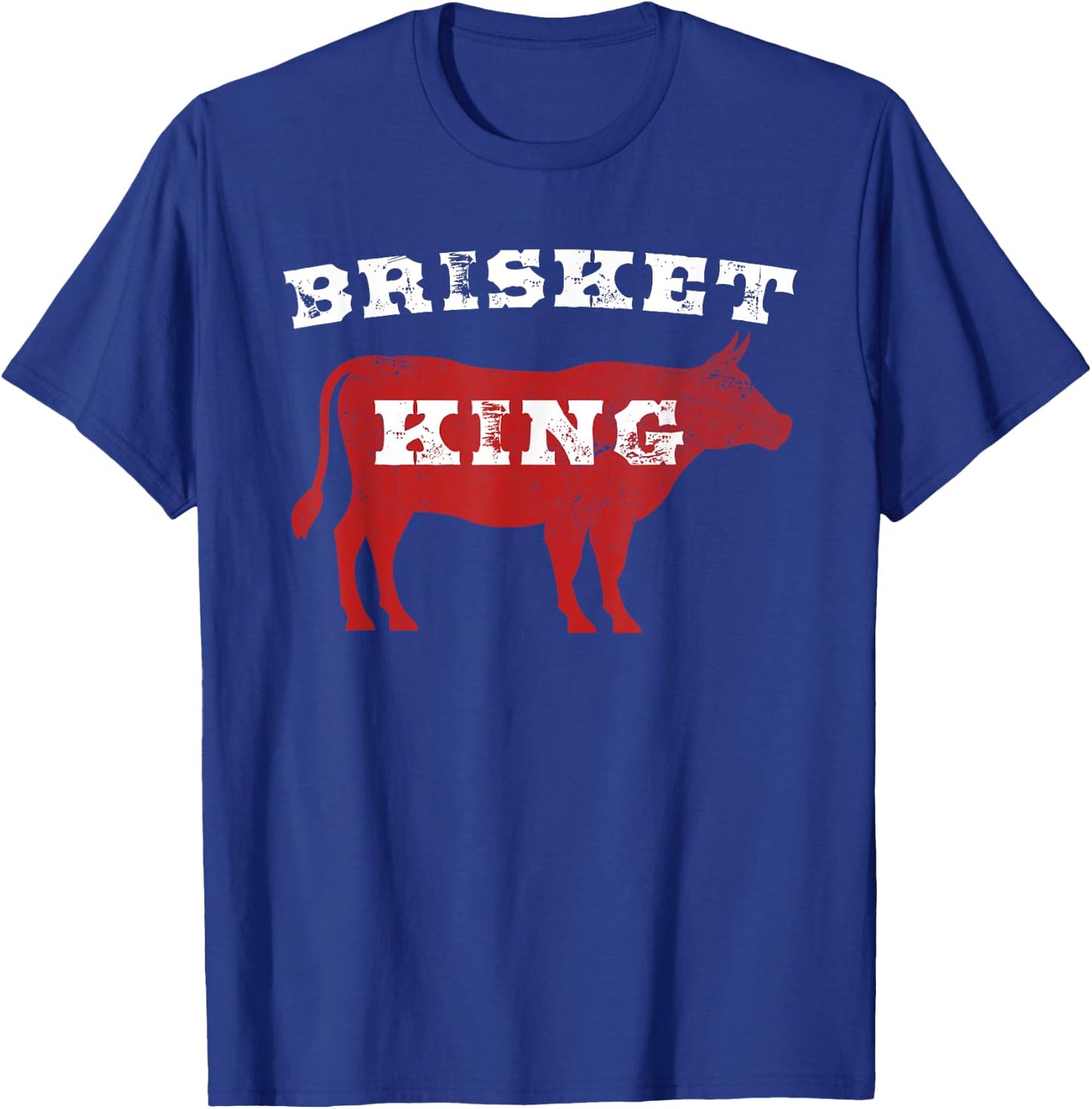 Brisket King Distressed Grilling T-Shirt - T-Shirt | Royal