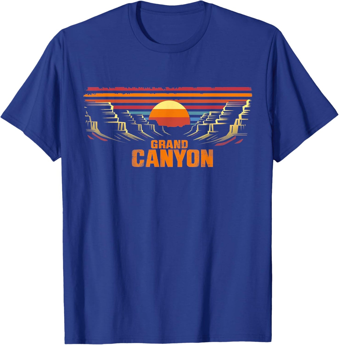 Grand Canyon - US National Park Vintage Men Women Kids Retro T-Shirt - T-Shirt | Royal