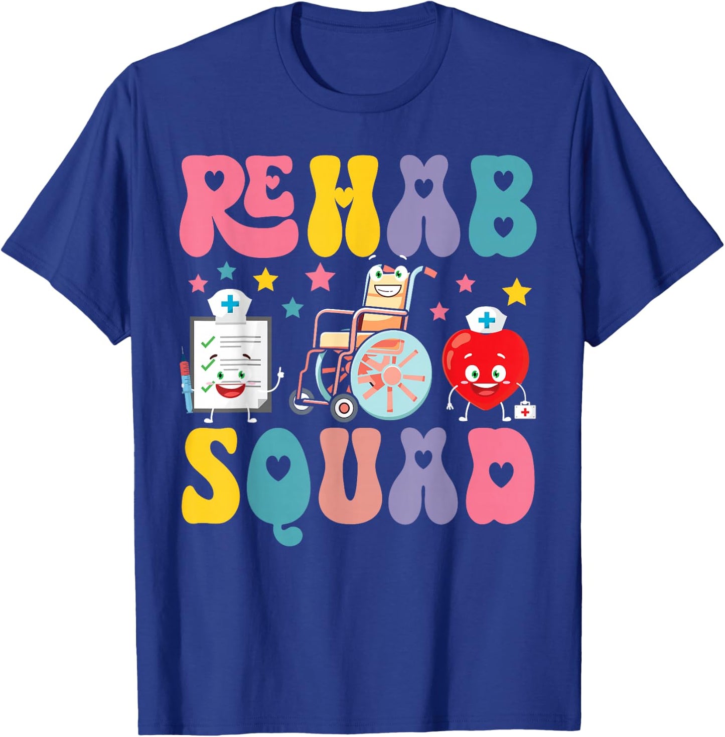 Rehab Squad Rehab Tech Crew Rehabilitation Technician Team T-Shirt - T-Shirt | Royal