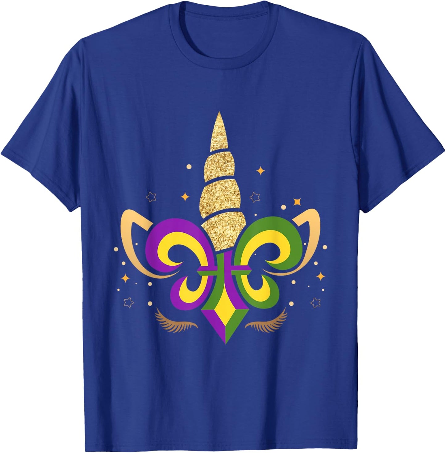 Mardi Gras Unicorn Party Costume Apparel Men Kids Toddler T-Shirt - T-Shirt | Royal