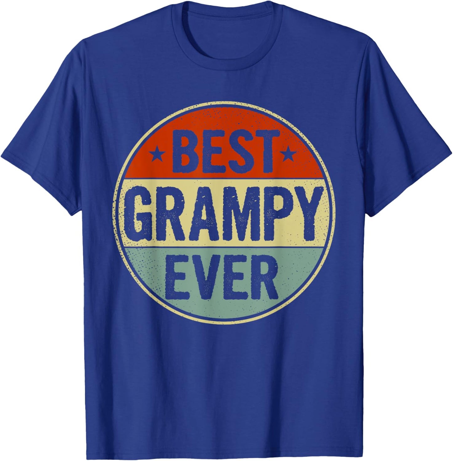Best Grampy Ever Retro Style Cool Birthday Gift Grampy T-Shirt - T-Shirt | Royal