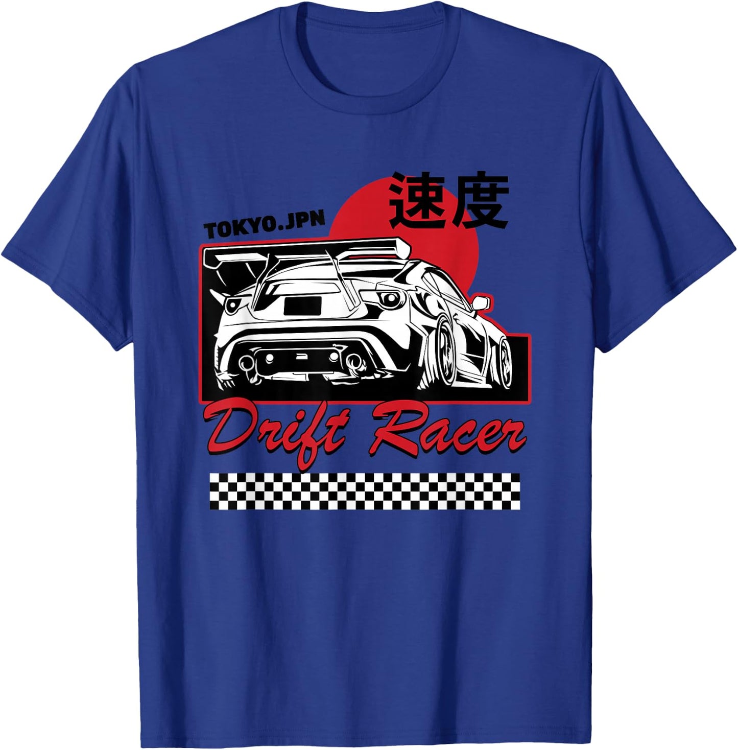JDM Tokyo Japan Drift Race Car Tuning Retro Vintage Graphic T-Shirt - T-Shirt | Royal
