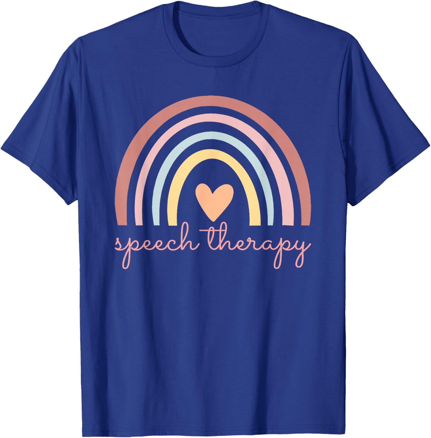 Speech Therapy Speech Language Pathologist SLP Boho Rainbow T-Shirt - T-Shirt | Royal
