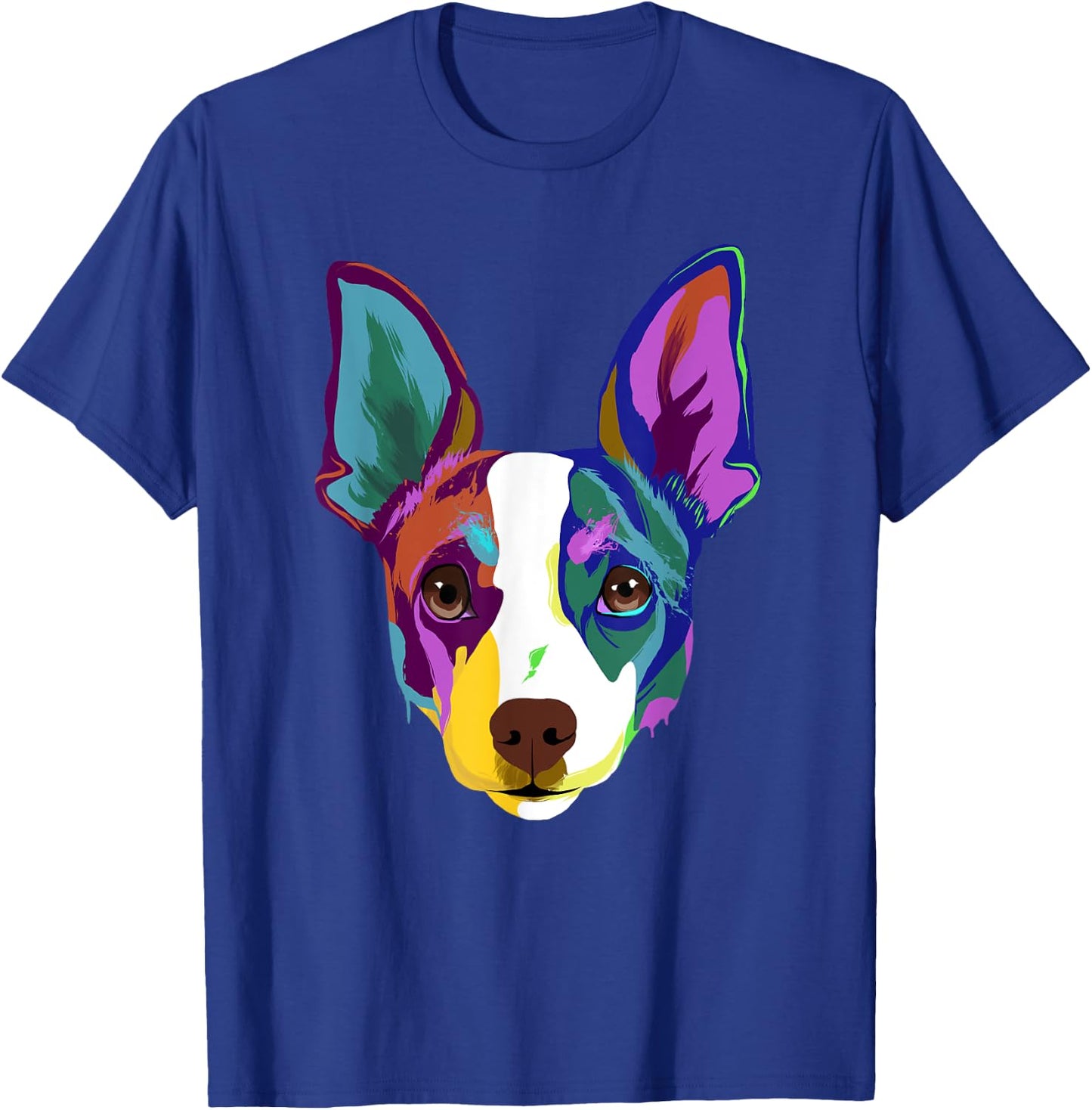 Colorful Splash Art Dog Rat Terrier T-Shirt - T-Shirt | Royal
