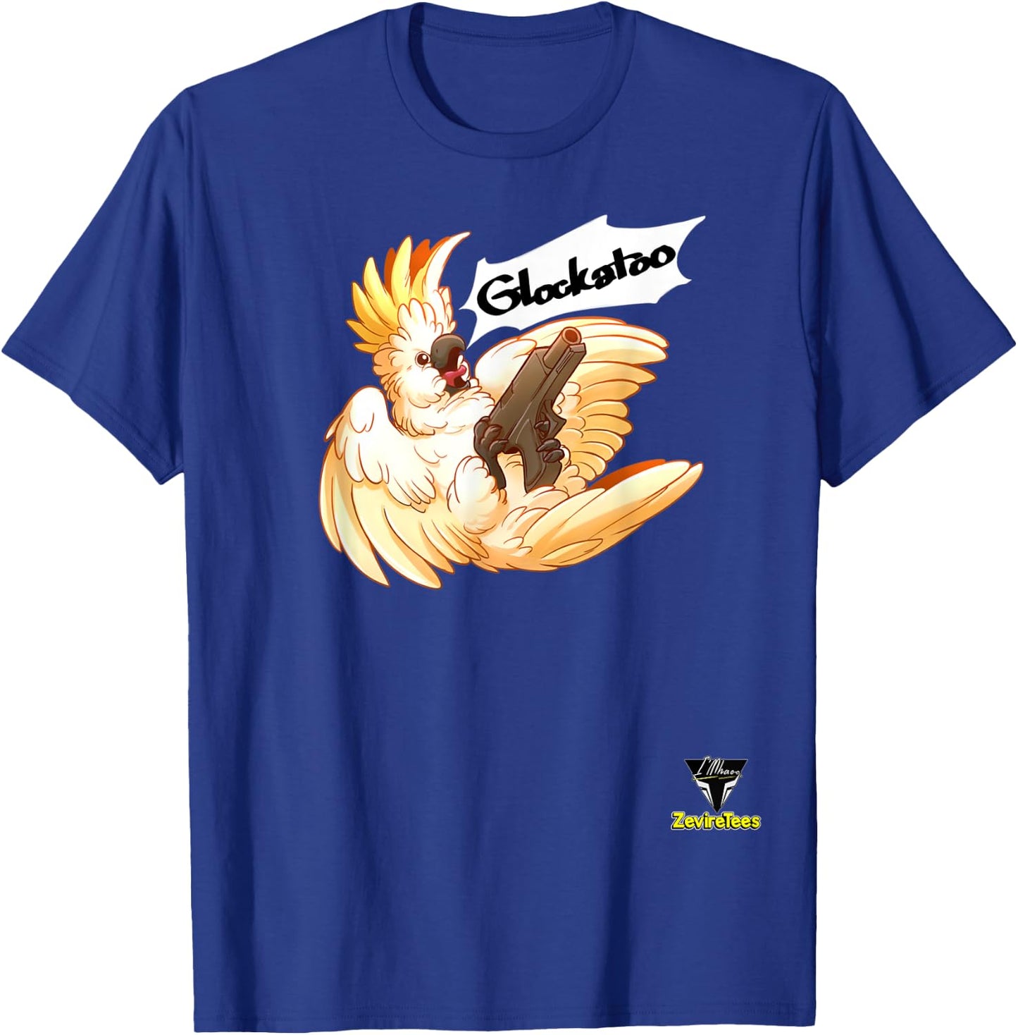 Glockatoo - a cockatoo that is packing heat T-Shirt - T-Shirt | Royal