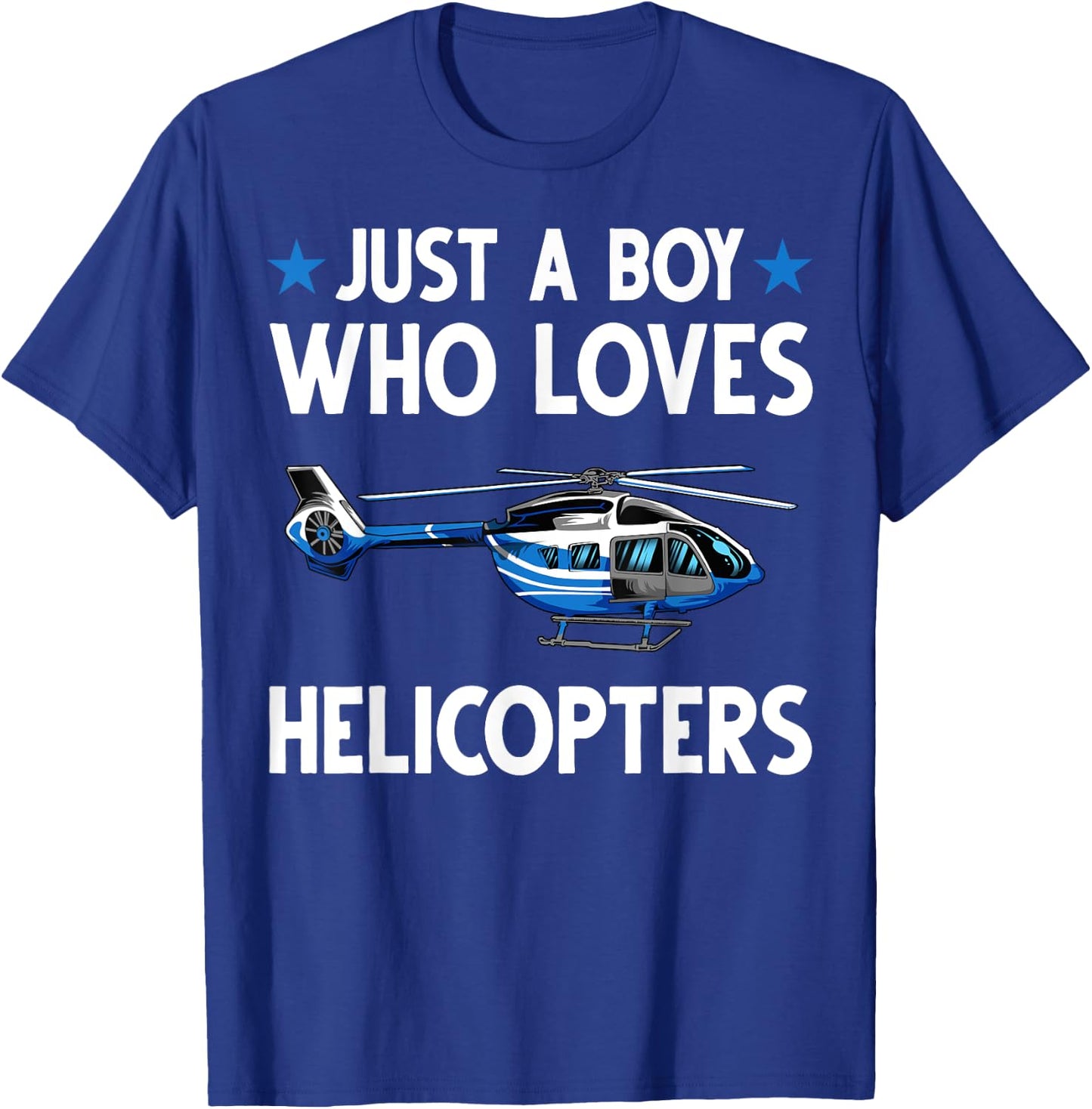 Funny Helicopter Gift Boys Toddler Kids Men Pilot Aviator T-Shirt - T-Shirt | Royal
