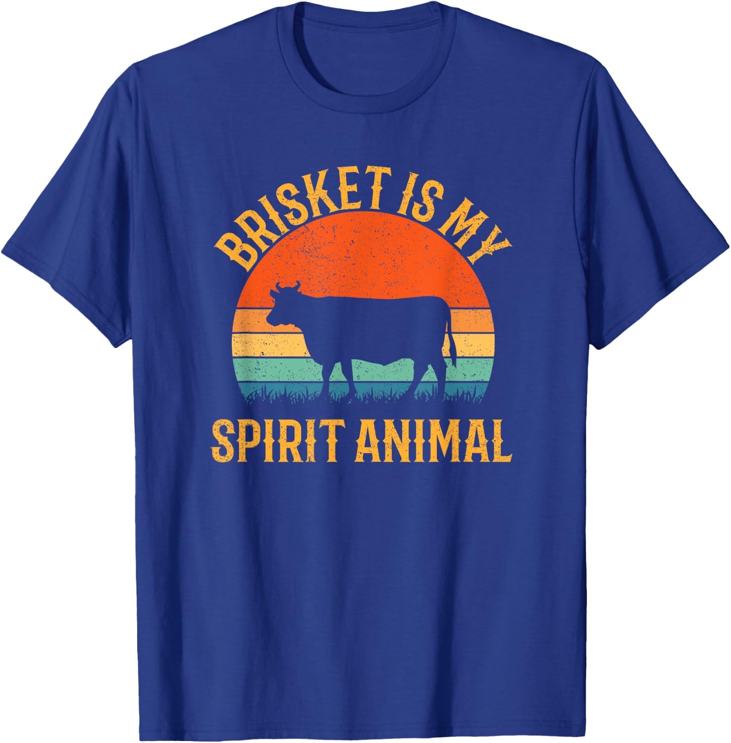 Brisket is My spirit Animal, funny Meat barbecue T-Shirt - T-Shirt | Royal