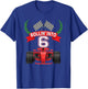 Rollin into 6 Years Old Racing Car Boys 6th Birthday Party T-Shirt - T-Shirt | Royal