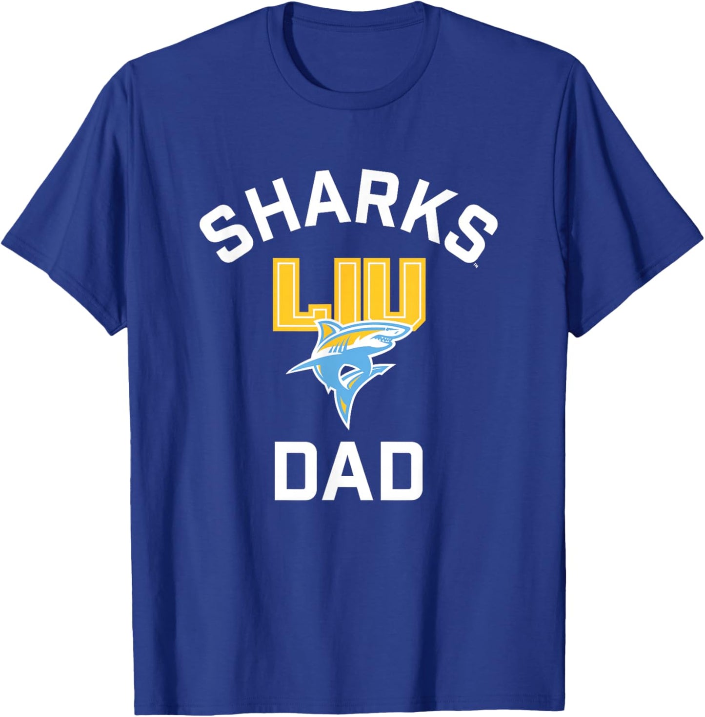 Long Island University LIU Blackbirds Arched Dad T-Shirt - T-Shirt | Royal
