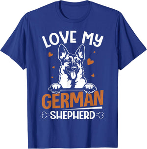 Love My German Shepherd T-Shirt - T-Shirt | Royal