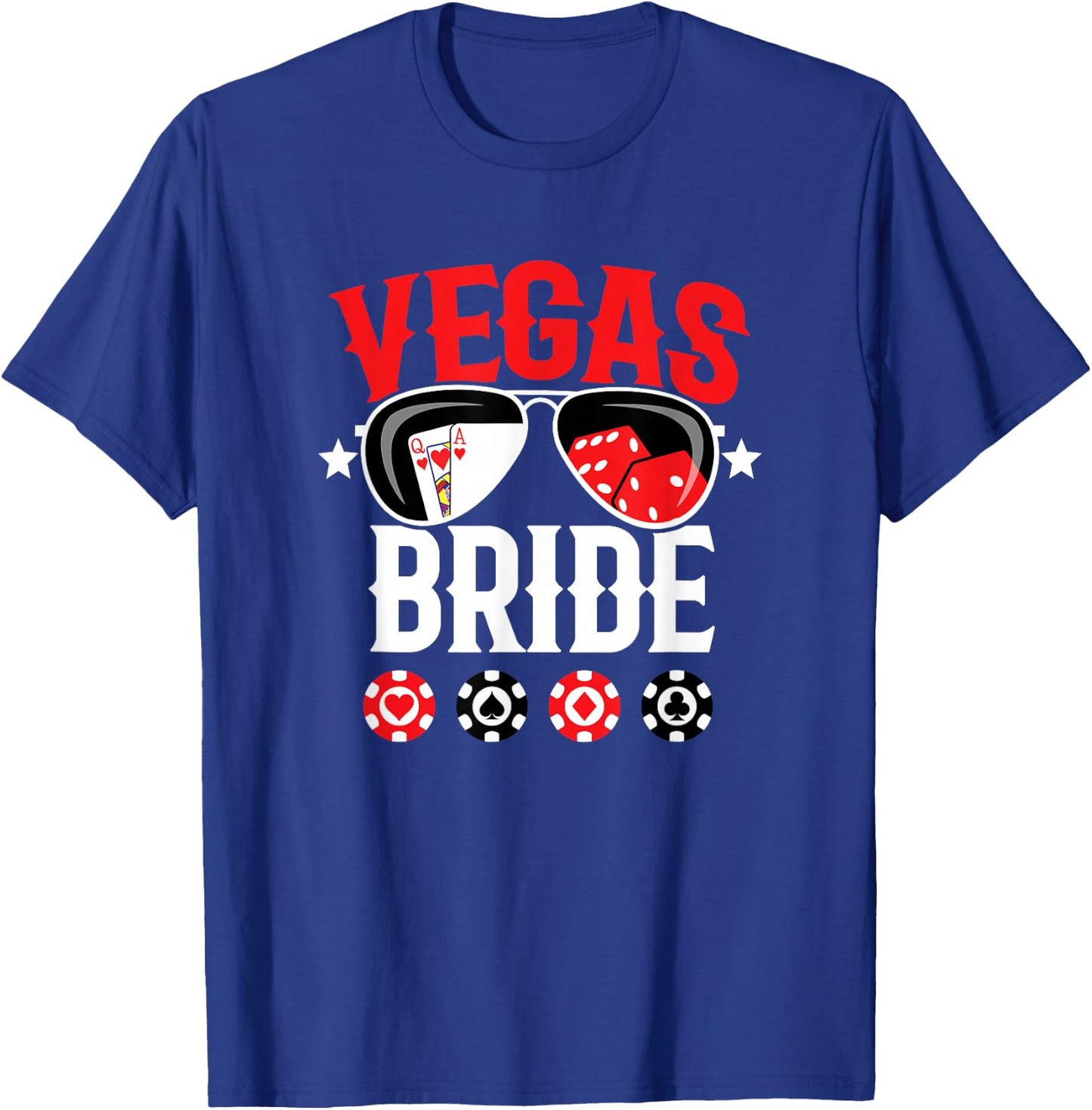 Vegas Wedding Bride - Married in Vegas - Bride Squad T-Shirt - T-Shirt | Royal