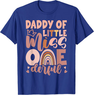 Boho Daddy of Miss Onederful 1st Birthday Girl Cute T-Shirt - T-Shirt | Royal