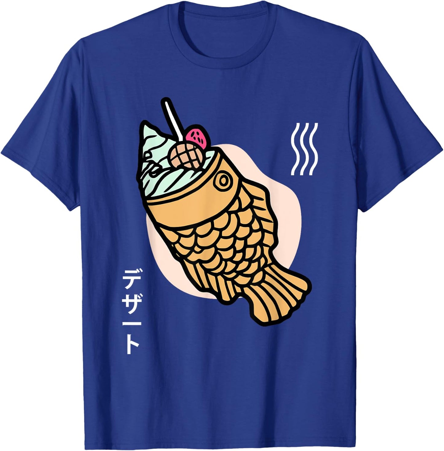 Taiyaki Japanese Ice Cream Desert Fish Shaped Cake T-Shirt - T-Shirt | Royal