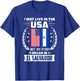 I May Live In The USA But My Story Began In El Salvador T-Shirt - T-Shirt | Royal