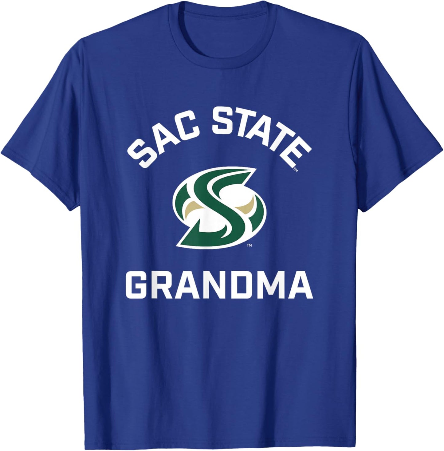 Sacramento State CSUS Hornets Arched Grandma T-Shirt - T-Shirt | Royal
