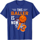 13th Birthday Basketball Player Official 13 Teenager T-Shirt - T-Shirt | Royal