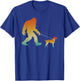 Bigfoot Walking Pudelpointer Funny Sasquatch Pet Dog T-Shirt - T-Shirt | Royal