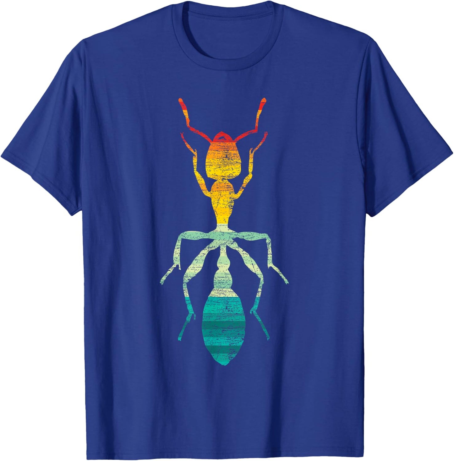Insect Ant Design Retro Ant -Adults, -Kids Black Small Classic Fit Short Sleeve T-Shirt - T-Shirt | Royal
