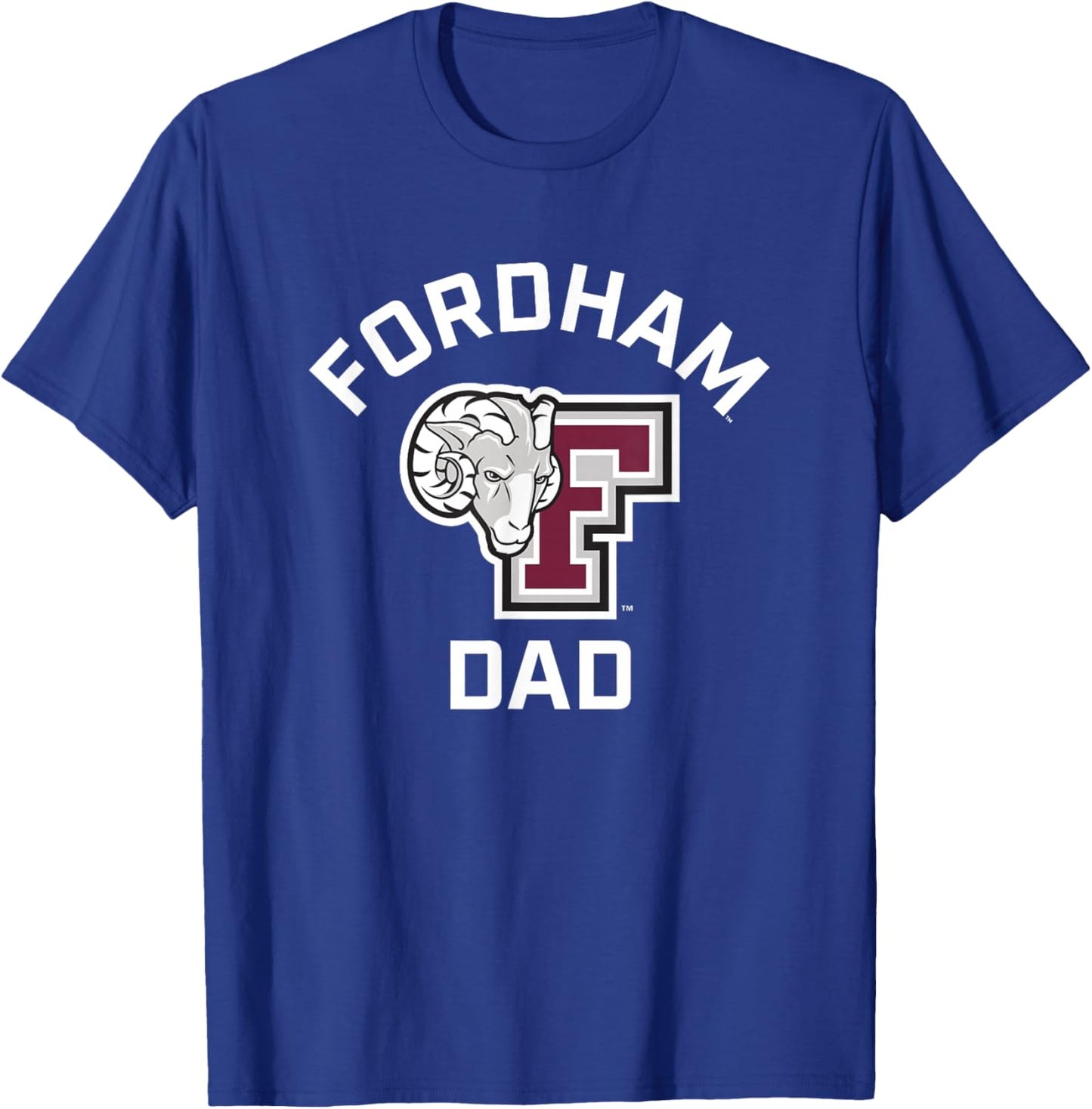 Fordham University Rams Arched Dad T-Shirt - T-Shirt | Royal