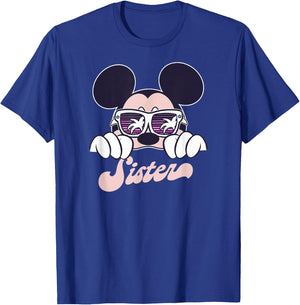 Disney Mickey and Friends Mickey Summer Vibes Sister Logo T-Shirt - T-Shirt | Royal