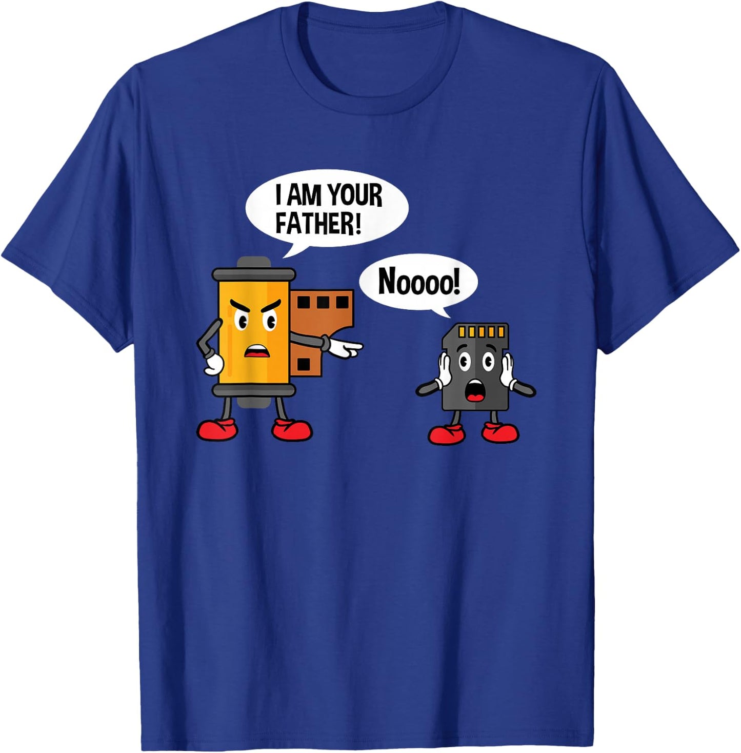 Analog Film Roll & SD Card - Funny Photographer Camera T-Shirt - T-Shirt | Royal