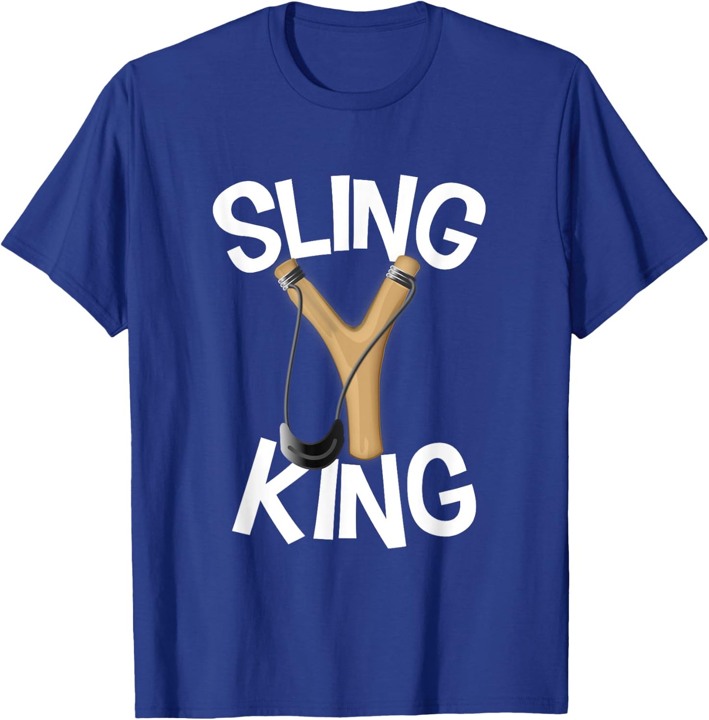 Funny Slingshot Humor New Slingshot Toy Kids Sling King T-Shirt - T-Shirt | Royal
