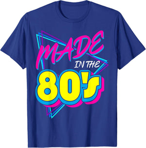 Made in The 80s 1980s Retro Nineteen Eighties Vintage Music T-Shirt - T-Shirt | Royal