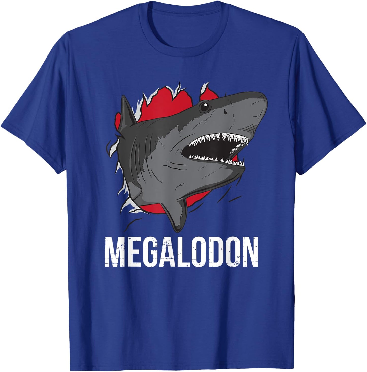 Megalodon Meg Funny Prehistoric Ocean Megatooth Shark Lover T-Shirt - T-Shirt | Royal